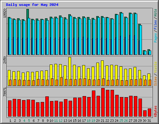 Daily usage for May 2024