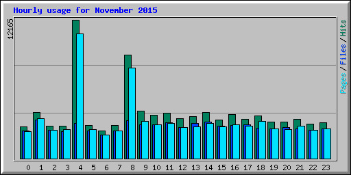 Hourly usage for November 2015