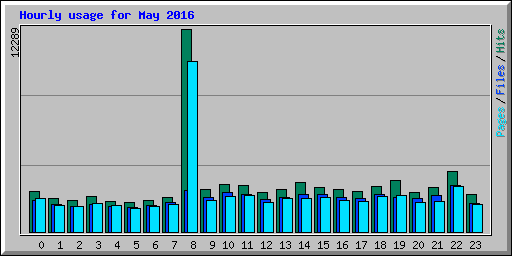 Hourly usage for May 2016