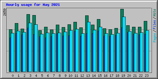 Hourly usage for May 2021