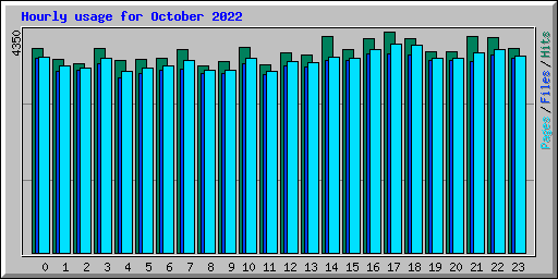 Hourly usage for October 2022