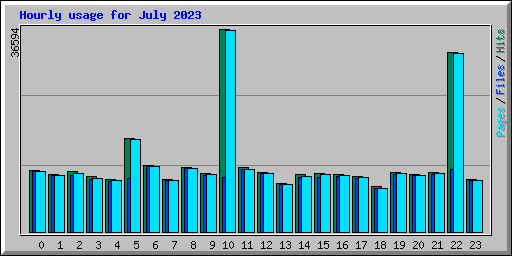 Hourly usage for July 2023