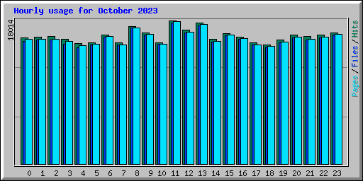 Hourly usage for October 2023