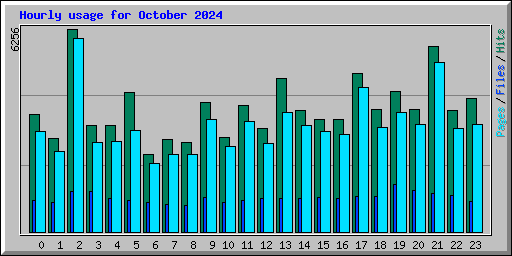 Hourly usage for October 2024