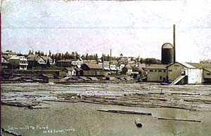 An early sawmill on the Mill Pond in Medford, Wisconsin